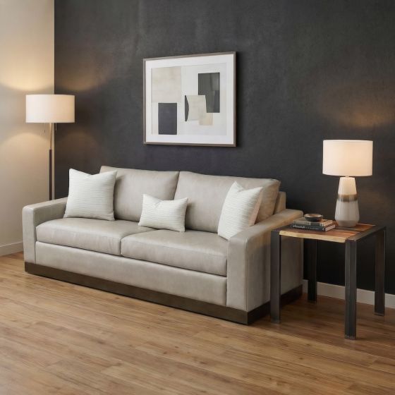 Live Edge End Table: Some lifestyle images are created with AI for visualization purposes. Crafted from natural solid wood, each piece is unique and will vary.