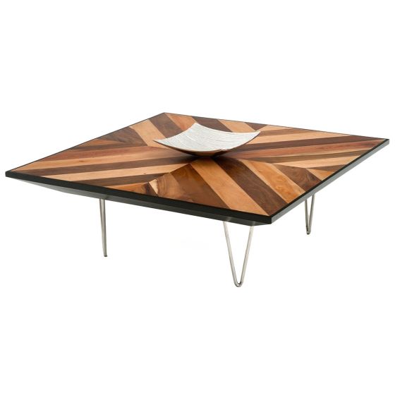 Urban Rustic Hairpin Coffee Table - Smooth Mosaic