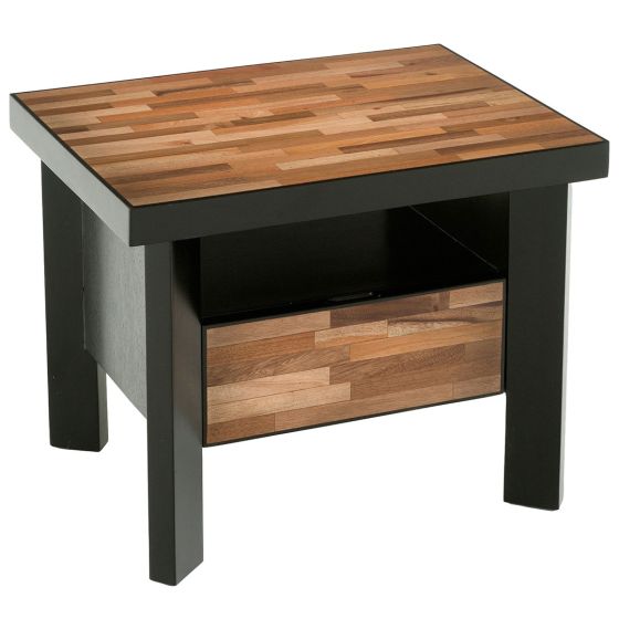 Urban Rustic Mahogany Nightstand - Butcher Block
