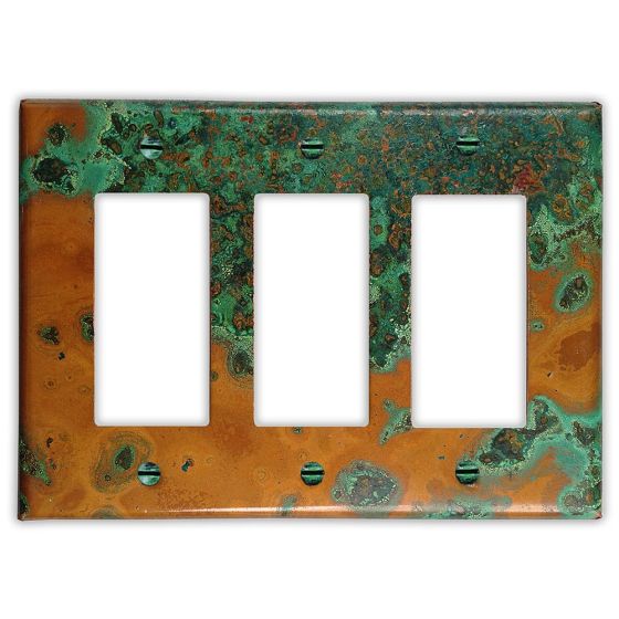 Verde 3 Rocker/GFI Copper Switch Plate