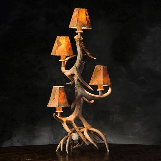 Real Antler Electric Candle Tree Table Lamp