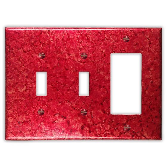 Wine Red 2 Toggle 1 Rocker/GFI Copper Switch Plate