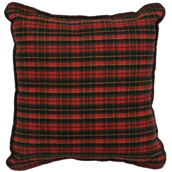 Wooded River Plaid Decor Pillow