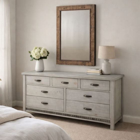 Mirror: Some lifestyle images are created with AI for visualization purposes. Crafted from natural solid wood, each piece is unique and will vary.