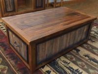 Eagle River Timber Frame Coffee Table with Drawers