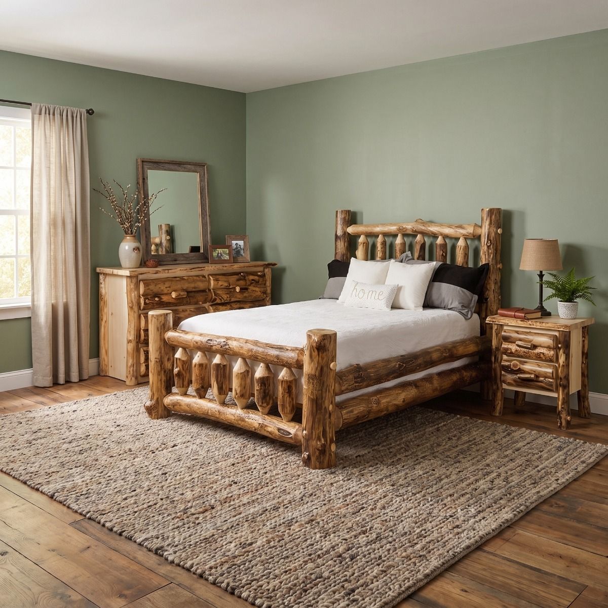 Rustic Colorado Aspen Bed