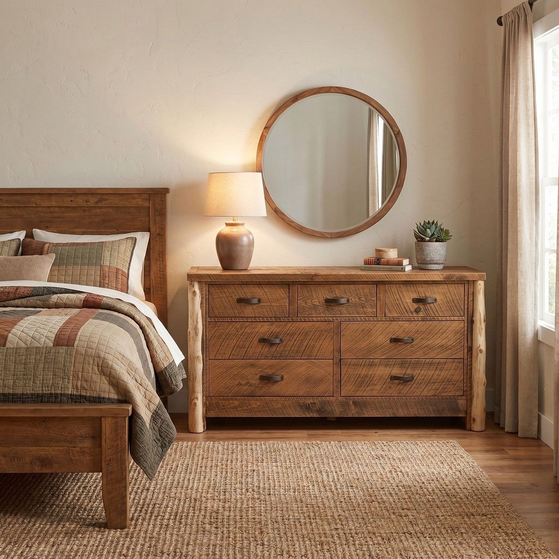 bed room dresser Rustic Cedar Post Barnwood 7 Drawer Small Color:Black/White THE ORIGINALS How To Make a Six spacious side