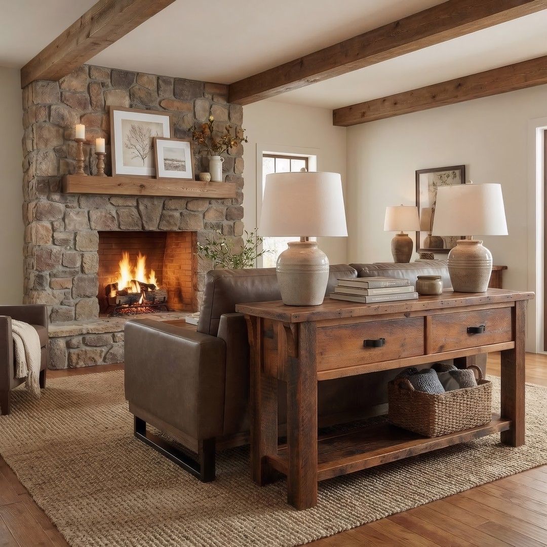 Rocky Creek Barn Wood Sofa Table