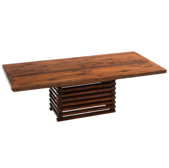 Stacked Base Barn Wood Dining Table