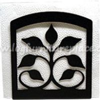 Wrought Iron Leaf Fan Napkin Holder