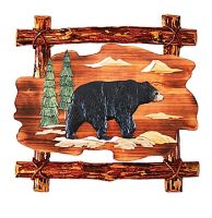 Roaming Bear Rustic Wood Art