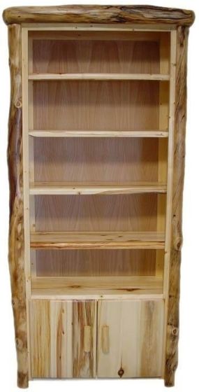 Rustic Log Bookcase