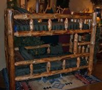 Log Bunk Bed Rustic Pine