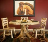 From the Shire Stump Log Table with clear finish