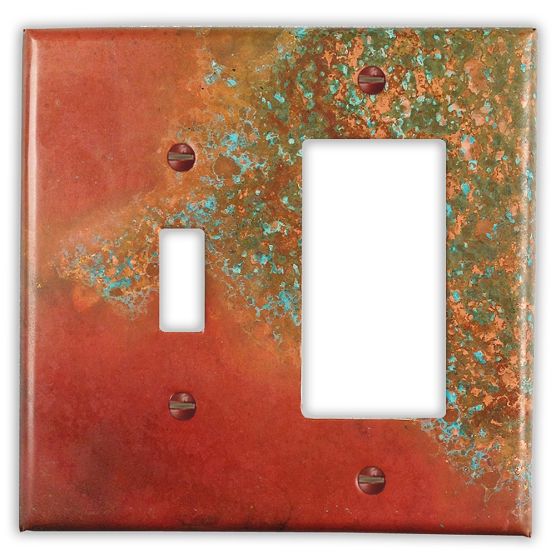 Sierra 1 Toggle 1 Rocker/GFI Copper Switch Plate