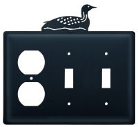 Wrought Iron Loon Triple Outlet/Switch/Switch Cover