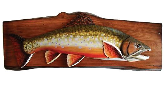 Billie the Brook Trout Wood Art
