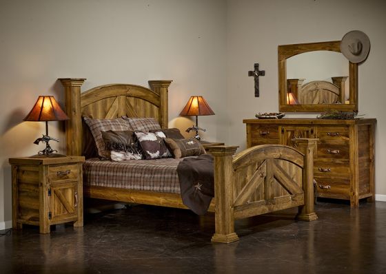 Heartland Weathered Wood Bedroom Set - Clear Finish