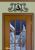 Wrought Iron Letter House Plaque