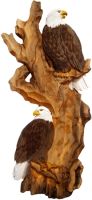 Bald Eagle Pair Rustic Wood Art
