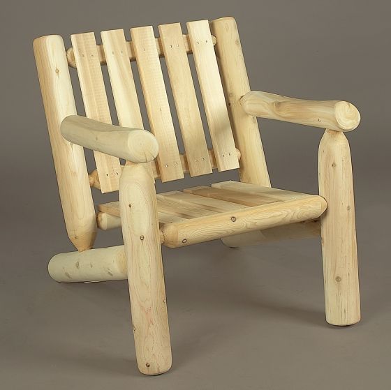 Cedar Log Low Back Chair