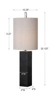 Delaney Black Marble Table Lamp