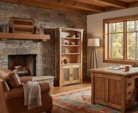 Reclaimed Wood Bookcase: Some lifestyle images are created with AI for visualization purposes. Crafted from natural solid wood, each piece is unique and will vary.