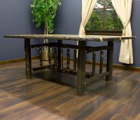 Hickory Rectangular Log Dining Table