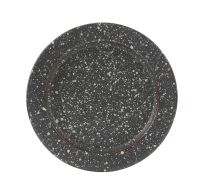 Rustic Gray Granite Enamel Salad Plate