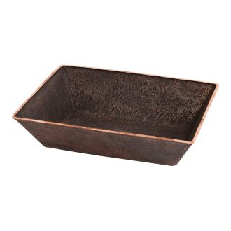 15” Rectangular Oil Rubbed Bronze Terra Firma Copper Vessel Sink