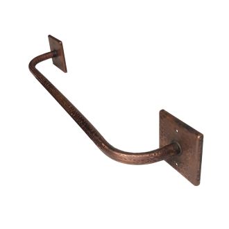 18" Oil Rubbed Bronze Hammered Copper Towel Bar