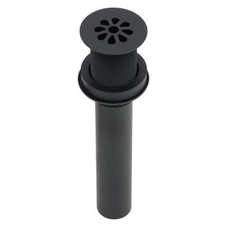 1.5" Non-Overflow Matte Black Bathroom Sink Grid Drain