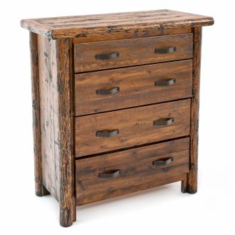 Olde Towne 4 Drawer Log Chest--Barnwood Lager finish
