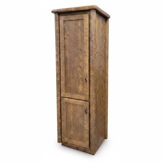 Olde Towne Rustic Log Linen Closet in Barnwood Lager