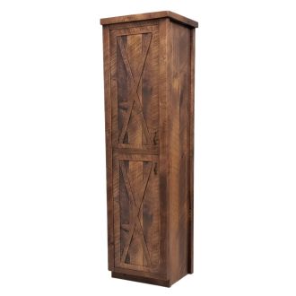 Sawmill Barn Door Barnwood Linen Closet - Antique Barnwood Finish