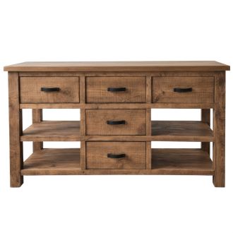 Sawmill Open Shelf Rustic Vanity in American Chestnut Finish