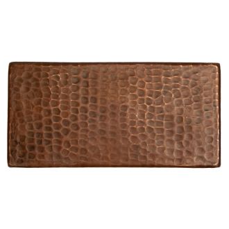 3" x 6" Oil Rubbed Bronze Hammered Copper Tile