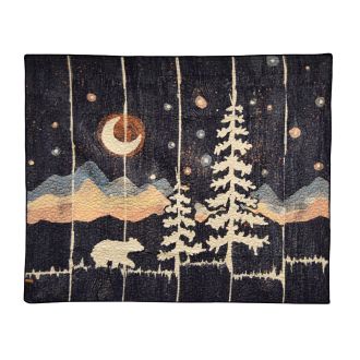 Moonlit Bear Throw Blanket