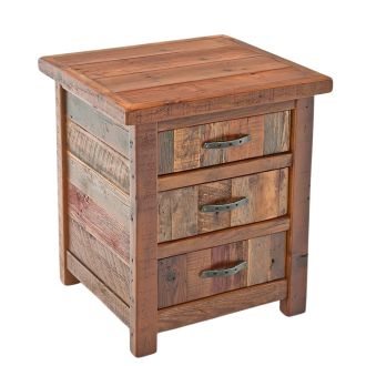 Back to the Barn 3 Drawer Reclaimed Barn Wood Nightstand