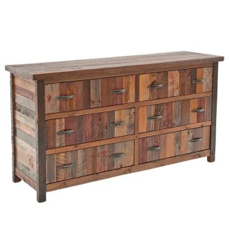 Reclaimed Barn Wood 6 Drawer Dresser
