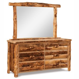 Aspen Highlands 6 Drawer Log Dresser - Mirror not included or available