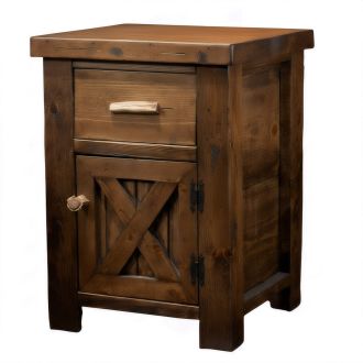 Antler & Barnwood Enclosed Nightstand