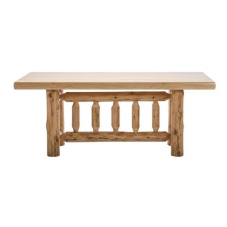 Cedar Lake Deluxe Solid Wood Log Dining Table