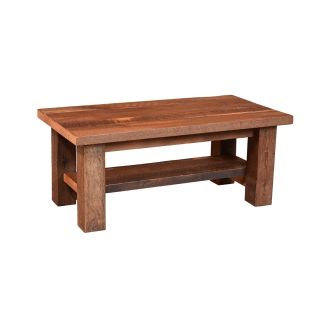 Almanzo Pioneer Barn Wood Coffee Table - Clear Finish