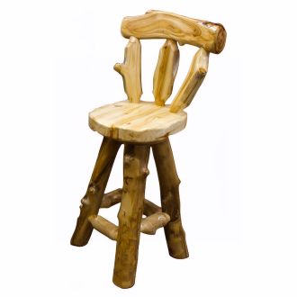 Aspen Lodge Log Bar Stool