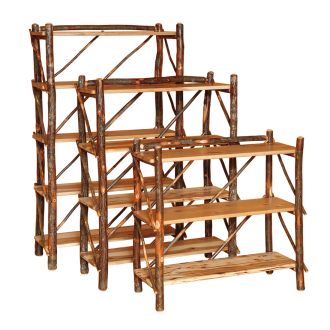 Saranac Hickory Wide Log Bookshelf