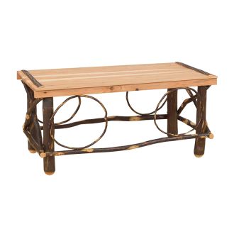 Slat Top Hickory Coffee Table