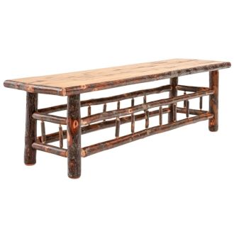 Cottage Hickory Log Bench