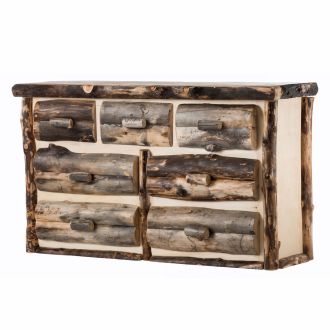 Beaver Creek Aspen 7 Drawer Log Dresser