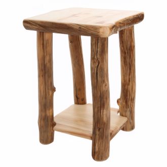 Beaver Creek Aspen Log Night Table